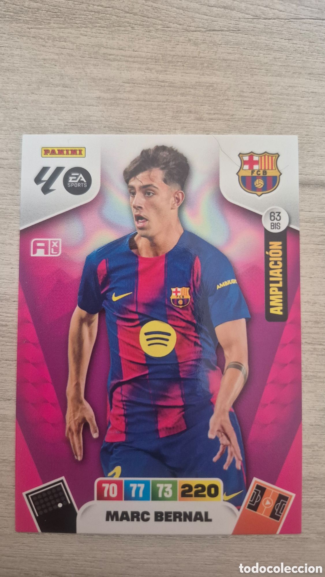Cromos de F&uacute;tbol: N&deg;63Bis Barcelona Marc Bernal Adrenalyn 25/26