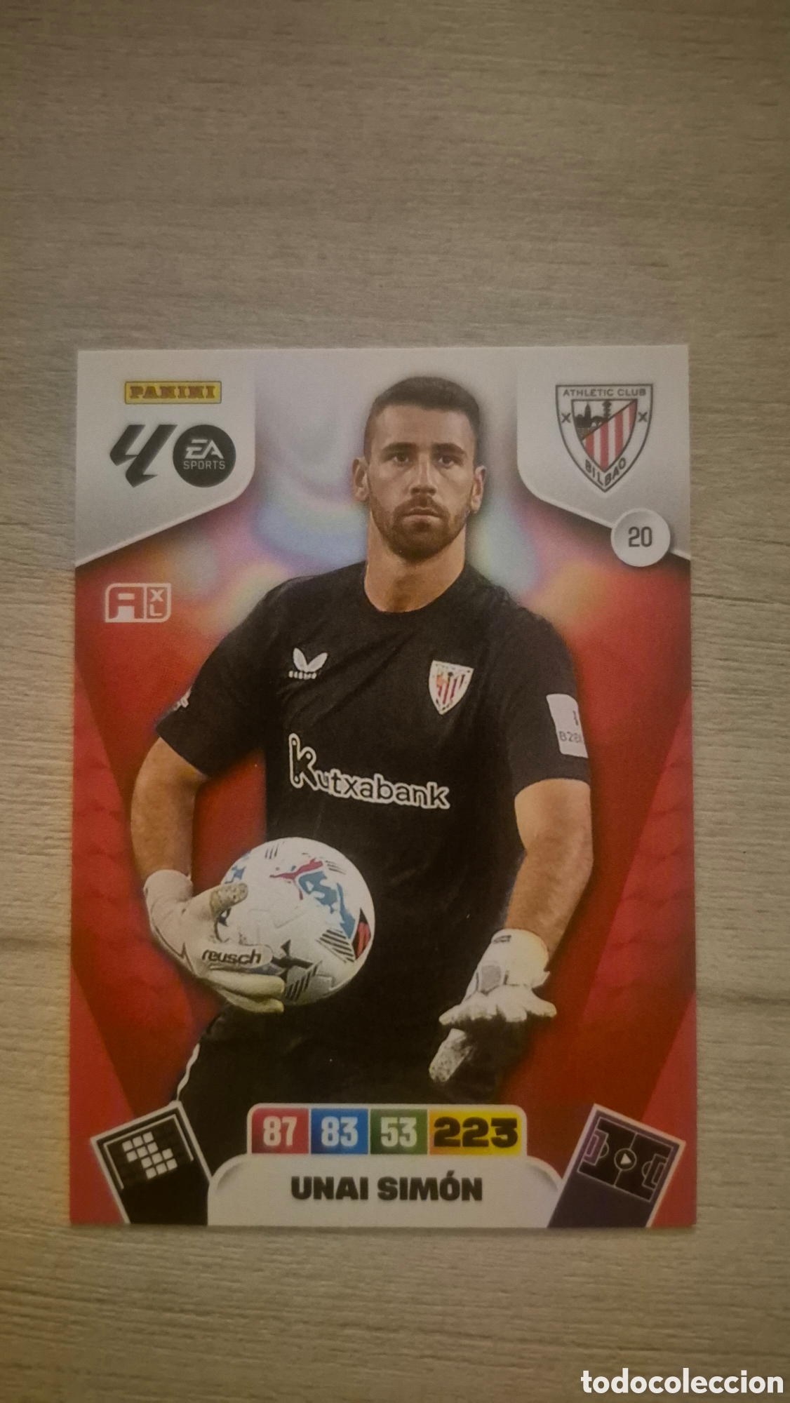 Cromos de F&uacute;tbol: N&deg;20 Athletic Bilbao Unai Simon Adrenalyn 25/26