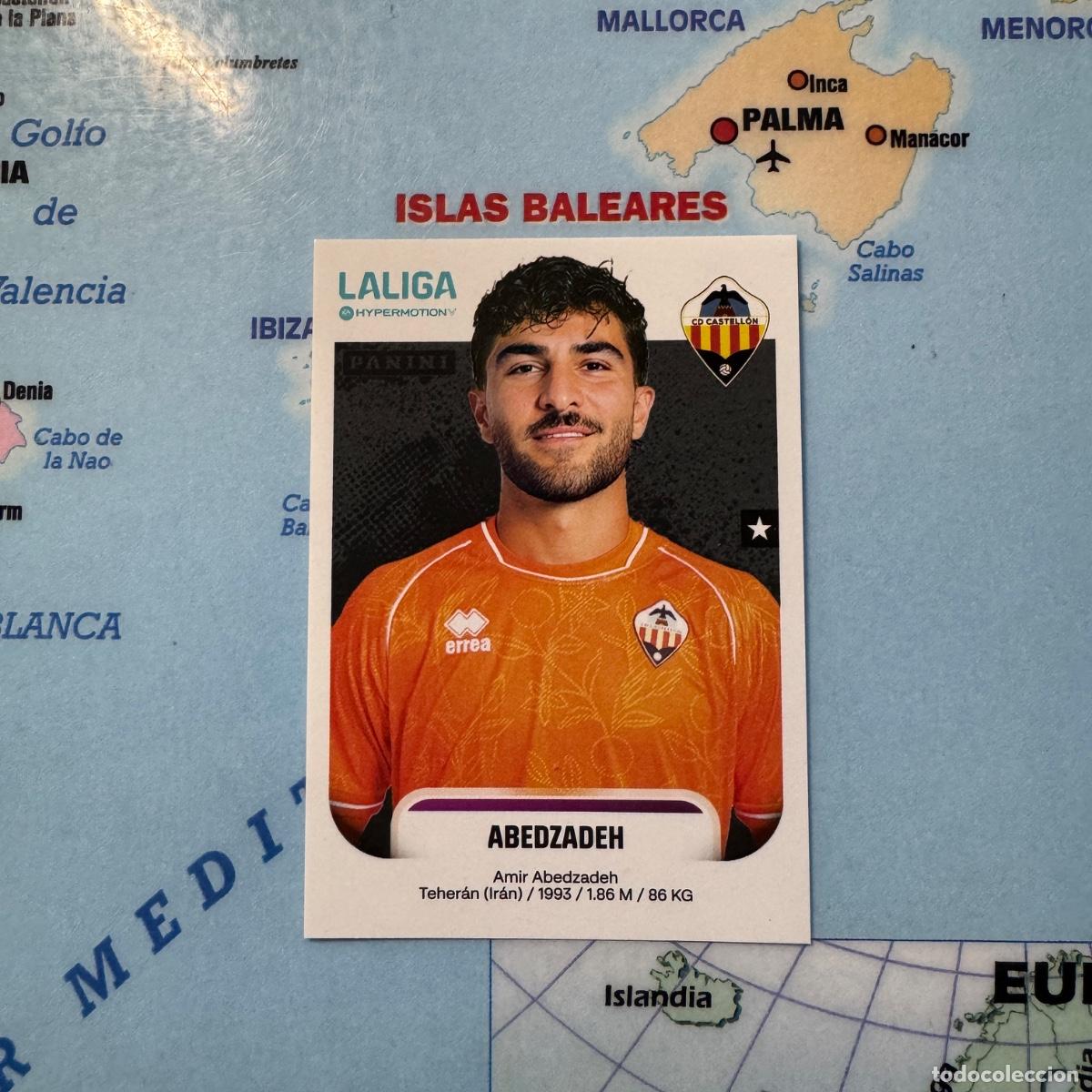 Cromos de F&uacute;tbol: Abedzadeh n&uacute;mero 100 del Castell&oacute;n cromo liga Hypermotion 25-26 2025-2026