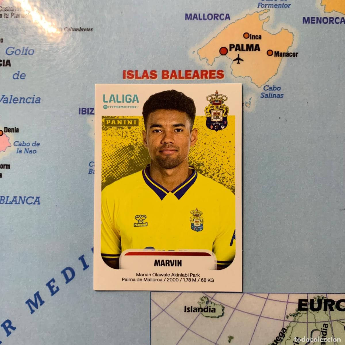 Cromos de F&uacute;tbol: Marvin n&uacute;mero 253 de Las Palmas cromo liga Hypermotion 25-26 2025-2026
