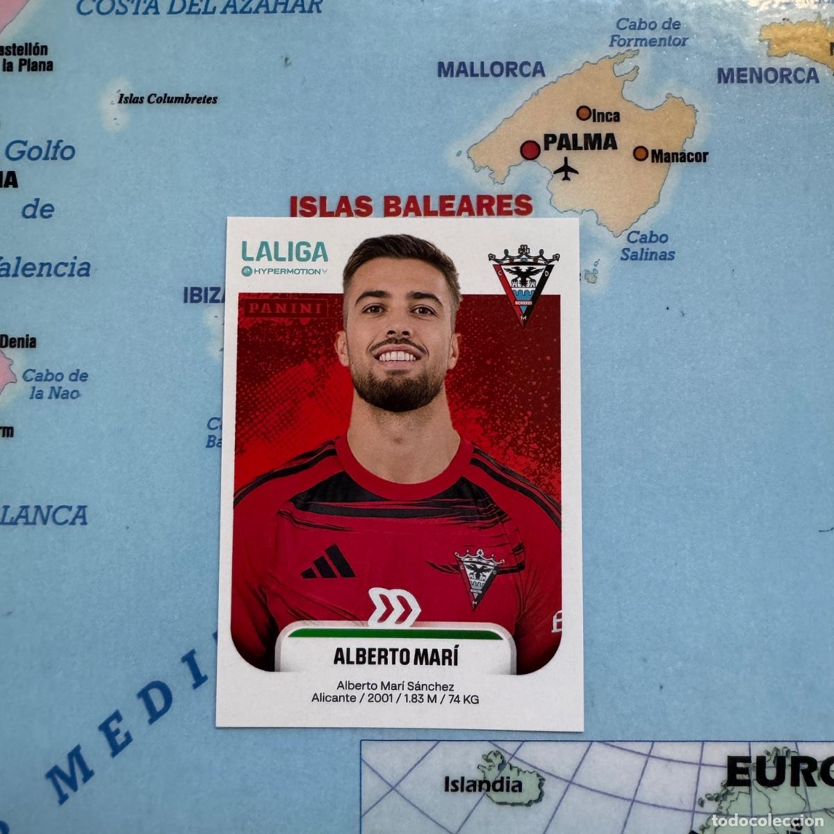 Cromos de F&uacute;tbol: Alberto Mari n&uacute;mero 323 del Mirandes cromo liga Hypermotion 25-26 2025-2026