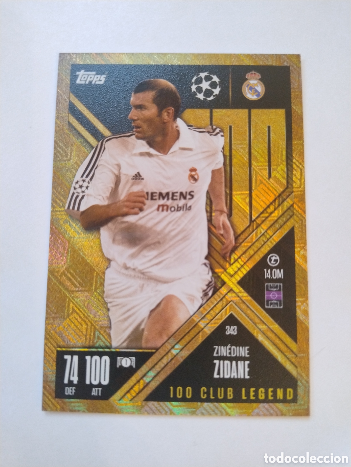Cromos de F&uacute;tbol: 343 - Zidane - Real Madrid - Topps Match Attax Extra 2024 - 2025 100 Club Legend