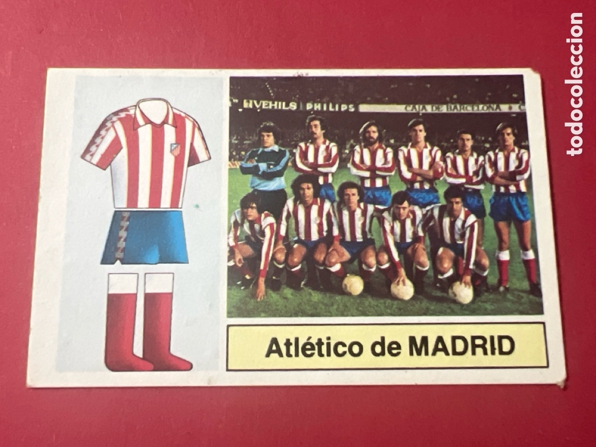 Cromos de F&uacute;tbol: C9248. Alineaci&oacute;n Atletico Madrid Versi&oacute;n Liga 82-83 ESTE. Nunca pegado, sin pegar