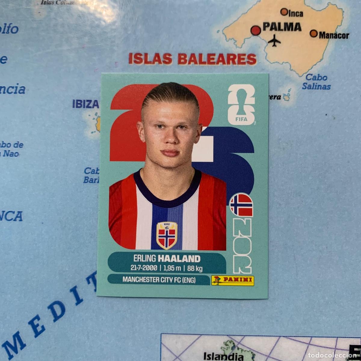 Cromos de F&uacute;tbol: Haaland n&uacute;mero 15 de Noruega cromo panini Mundial Fifa World Cup 2026