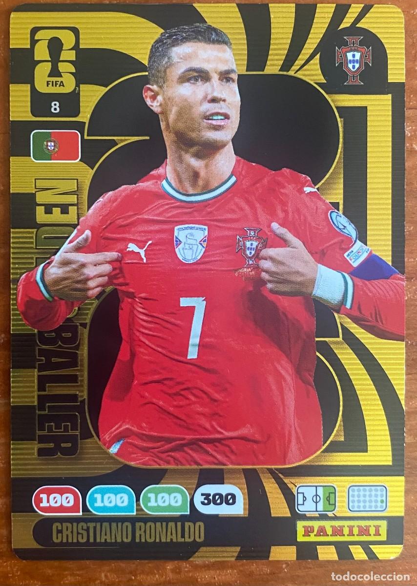 Cromos de F&uacute;tbol: USA 8 Cristiano Ronaldo Portugal golden baller adrenalyn world mundial 2026