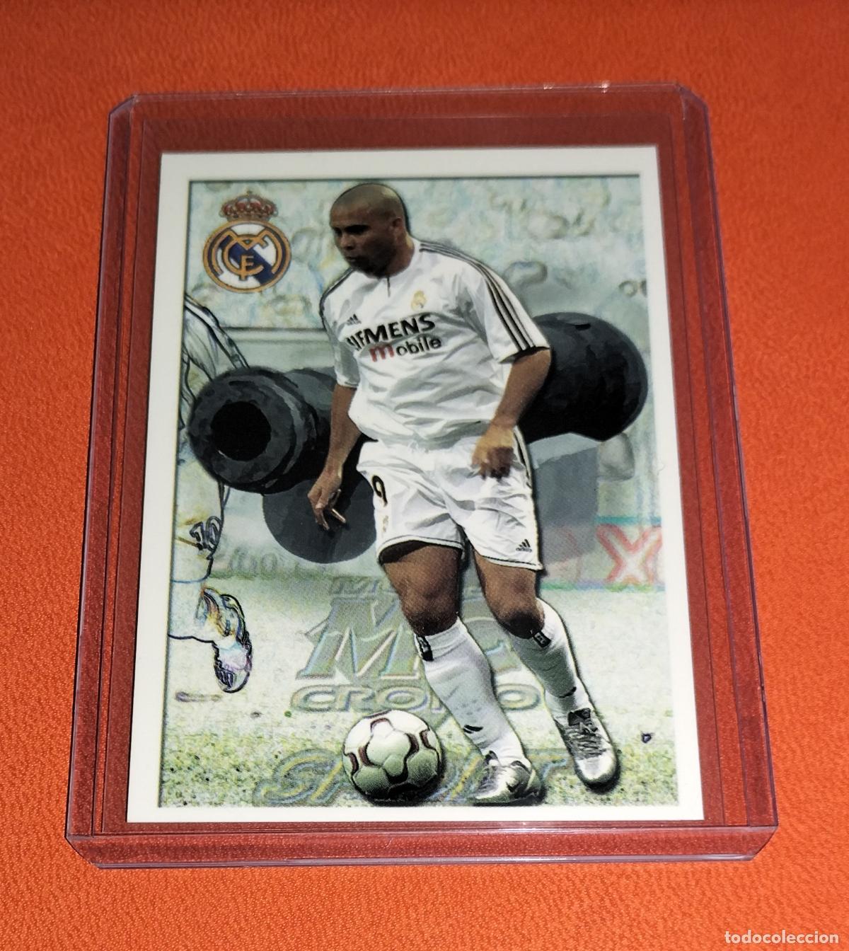 Cromos de F&uacute;tbol: 692 RONALDO NAZARIO LOS + CA&Ntilde;ONEROS REAL MADRID CARD MUNDICROMO FICHAS DE LA LIGA 2003 2004 03 04