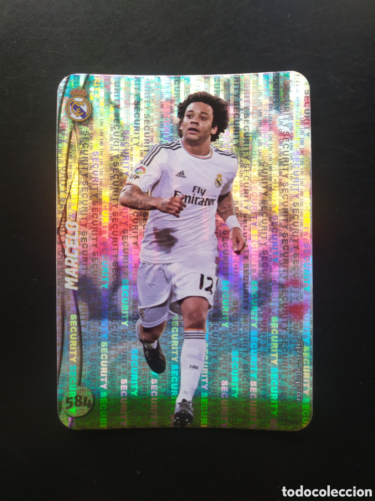 Fu&szlig;ball-Sticker: Mundicromo fichas Liga 2014 2015 14 15 Marcelo top brillo security n&deg; 584 Real Madrid