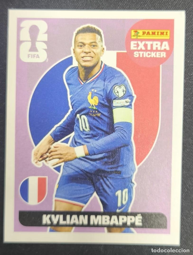 Cromos de F&uacute;tbol: cromo extra sticker kylian mbappe fifa world cup 2026 panini