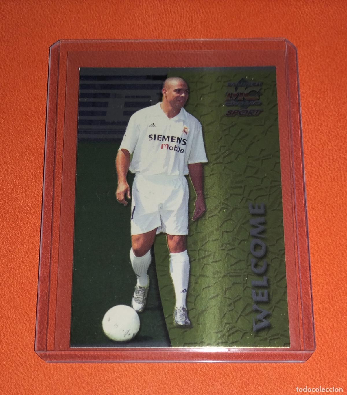 Cromos de F&uacute;tbol: 544 RONALDO NAZARIO WELCOME REAL MADRID CARD MUNDICROMO FICHAS DE LA LIGA 2002 2003 02 03