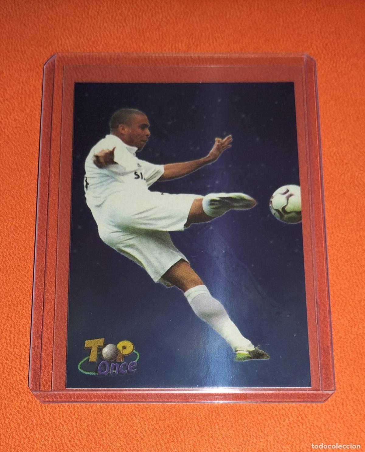 Cromos de F&uacute;tbol: 628 RONALDO NAZARIO TOP ONCE REAL MADRID CARD MUNDICROMO FICHAS DE LA LIGA 2002 2003 02 03