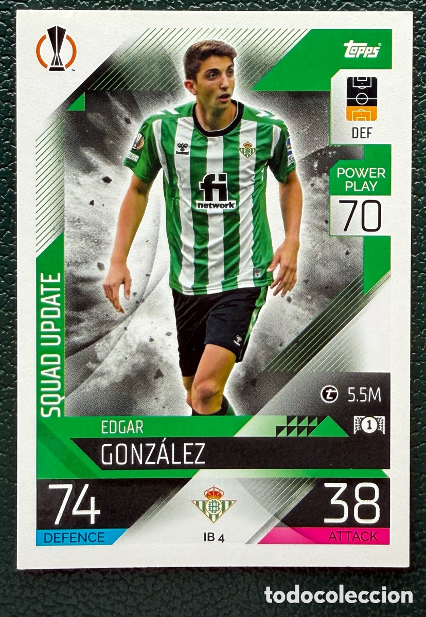 Fu&szlig;ball-Sticker: IB 4 EDGAR GONZALEZ REAL BETIS FICHAS ALBUM MATCH ATTAX CHAMPIONS TOPPS 2022 2023 22 23