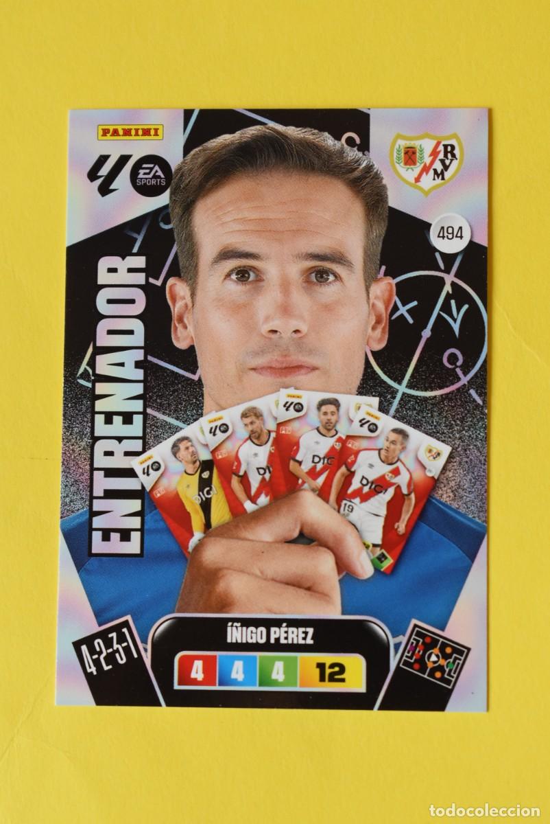 Cromos de F&uacute;tbol: Cromo Adrenalyn XL. 2025 2026. 25 26. &Iacute;&ntilde;igo P&eacute;rez. Rayo. N &ordm; 494. Sin activar. Entrenador. Panini