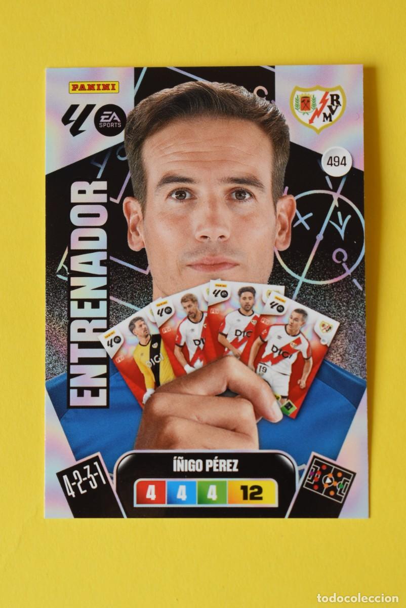 Cromos de F&uacute;tbol: Cromo Adrenalyn XL. 2025 2026. 25 26. &Iacute;&ntilde;igo P&eacute;rez. Rayo. N &ordm; 494. Sin activar. Entrenador. Panini