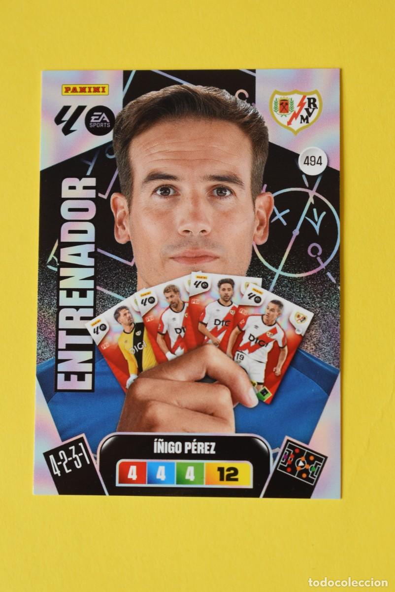 Cromos de F&uacute;tbol: Cromo Adrenalyn XL. 2025 2026. 25 26. &Iacute;&ntilde;igo P&eacute;rez. Rayo. N &ordm; 494. Sin activar. Entrenador. Panini