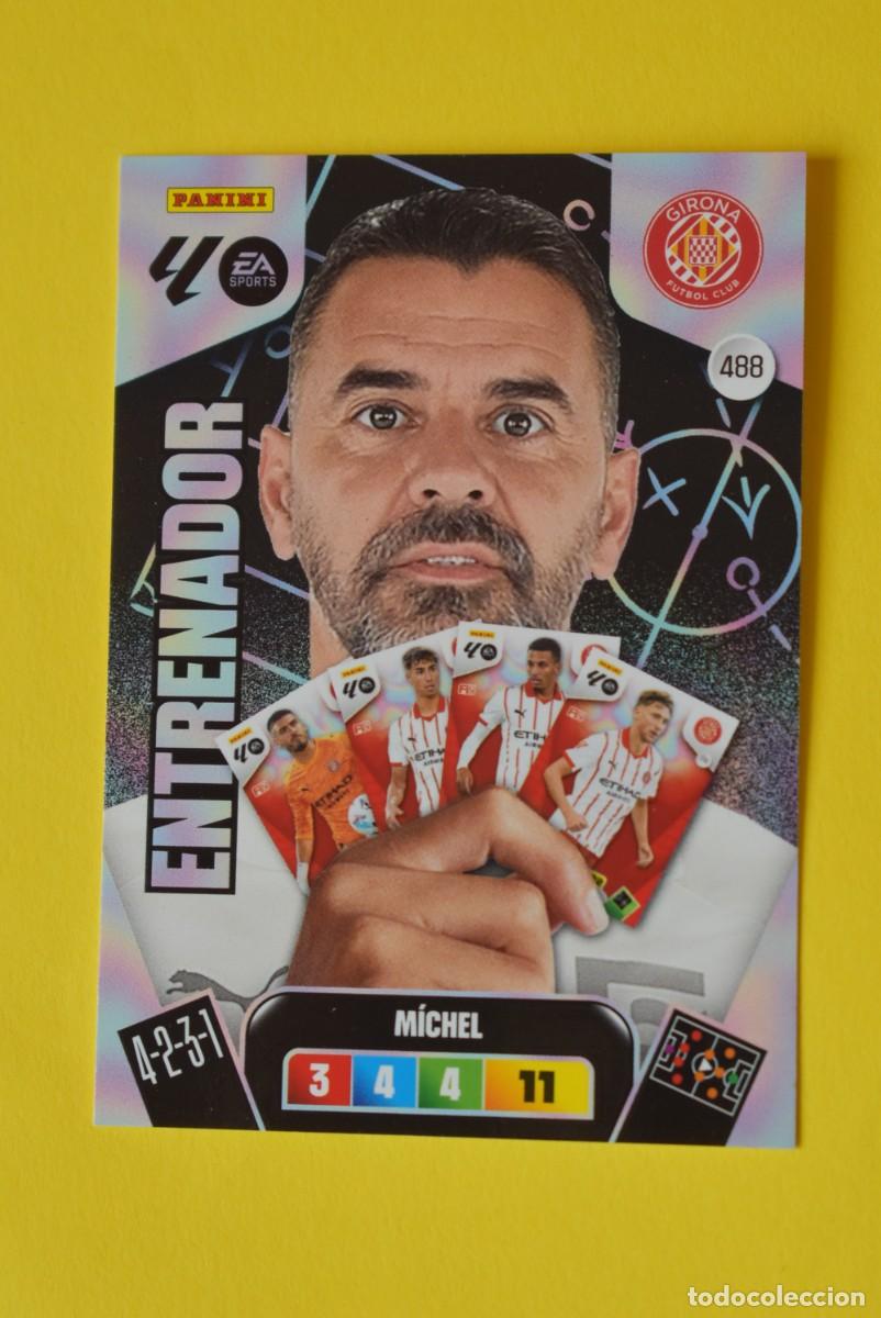 Cromos de F&uacute;tbol: Cromo Adrenalyn XL. 2025 2026. 25 26. M&iacute;chel. Girona. N &ordm; 488. Sin activar. Entrenador. Panini