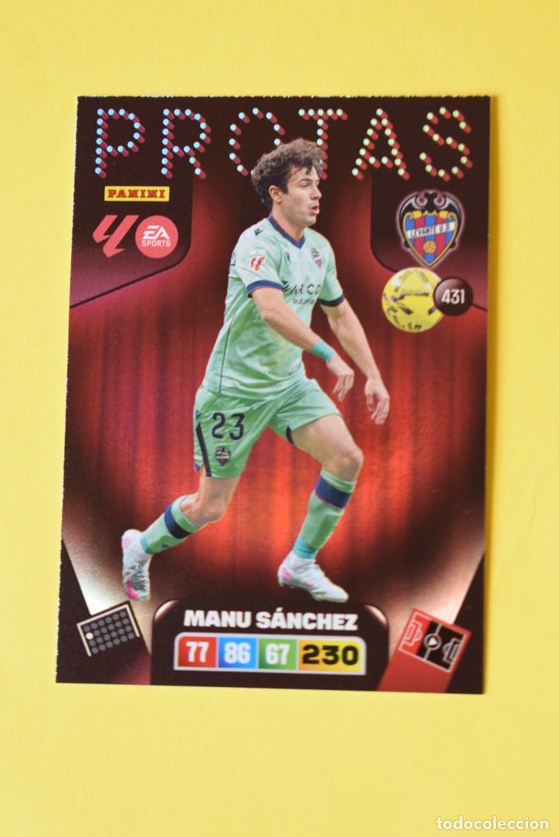 Cromos de F&uacute;tbol: Cromo Adrenalyn XL. 2025 2026. 25 26. Manu S&aacute;nchez. Levante. N &ordm; 431. C&oacute;digo sin activar. Protas