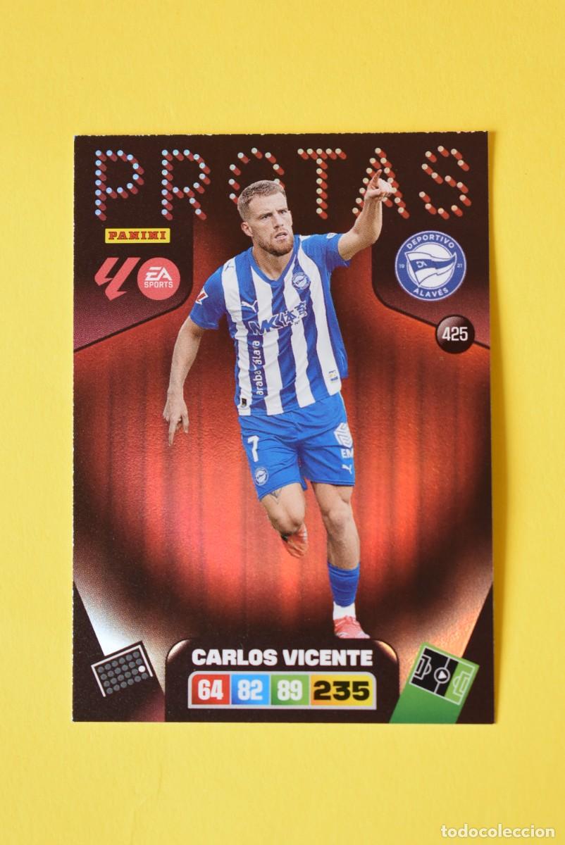 Cromos de F&uacute;tbol: Cromo Adrenalyn XL. 2025 2026. 25 26. Carlos Vicente. Alav&eacute;s. N &ordm; 425. C&oacute;digo sin activar. Protas