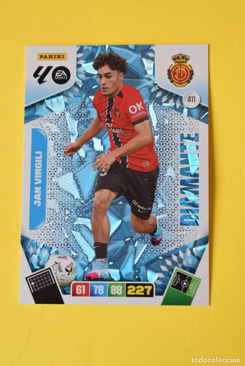 Cromos de F&uacute;tbol: Cromo Adrenalyn XL. 2025 2026. 25 26. Javi Virgil. Mallorca. N &ordm; 411. sin activar. Diamante. Panini
