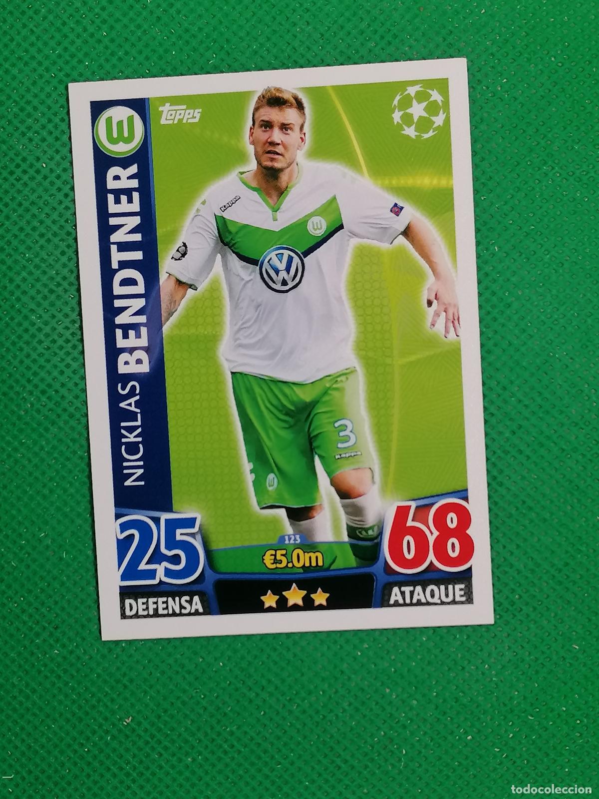 Cromos de F&uacute;tbol: 123 NICKLAS BENDTNER WOLFSBURGO ⚽ TOPPS MATCH ATTAX CHAMPIONS 2015 2016 15 16 ⚽