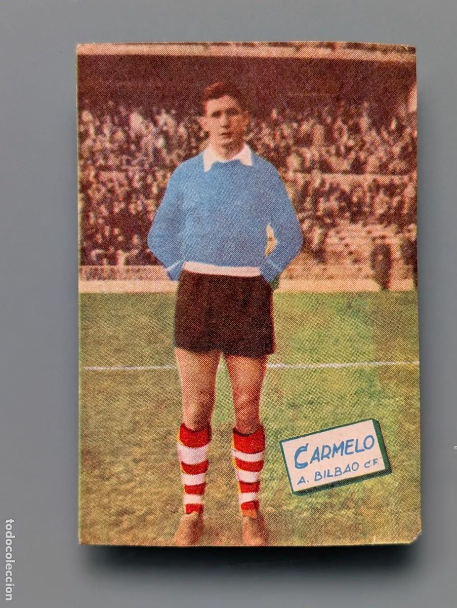 Cromos de F&uacute;tbol: DIFICIL CROMO CARMELO ATHLETIC CLUB BILBAO LIGA FUTBOL 1960 1961 1960/61 FHER VIZCAYA SAN MAMES