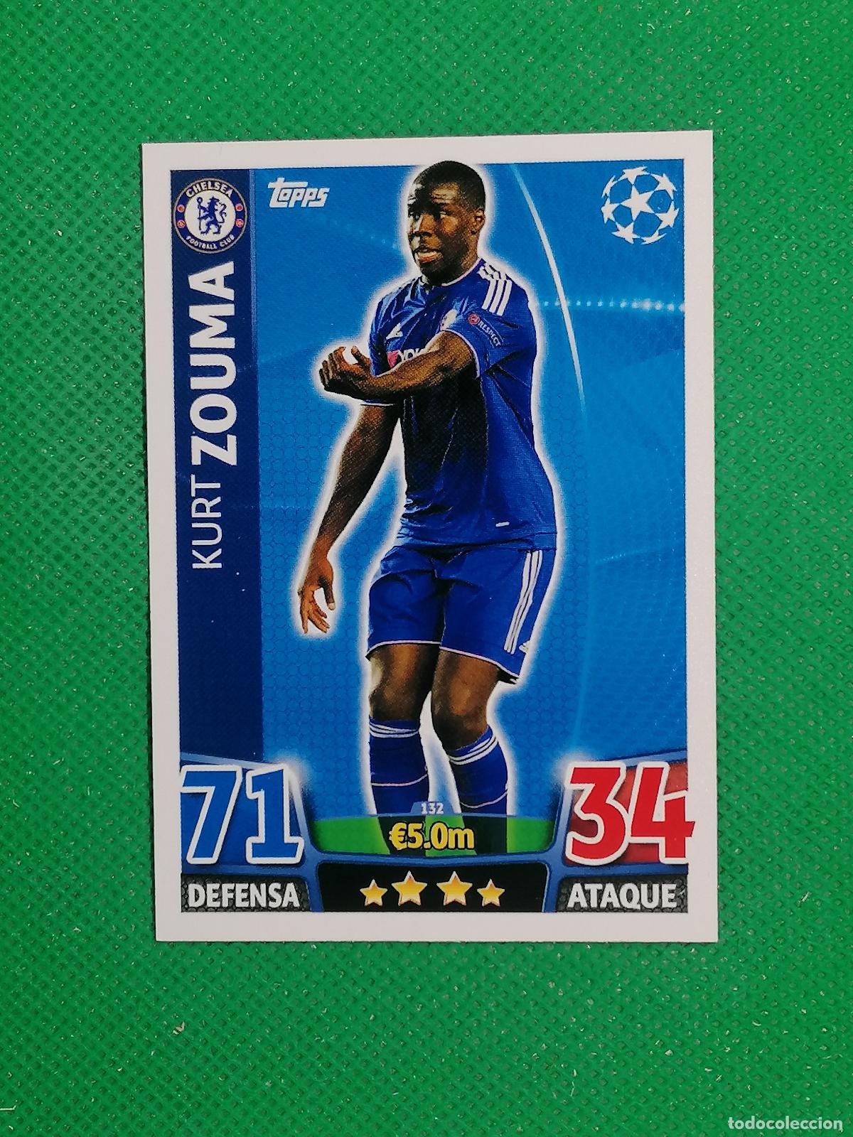 Cromos de F&uacute;tbol: 132 KURT ZOUMA CHELSEA ⚽ TOPPS MATCH ATTAX CHAMPIONS 2015 2016 15 16 ⚽