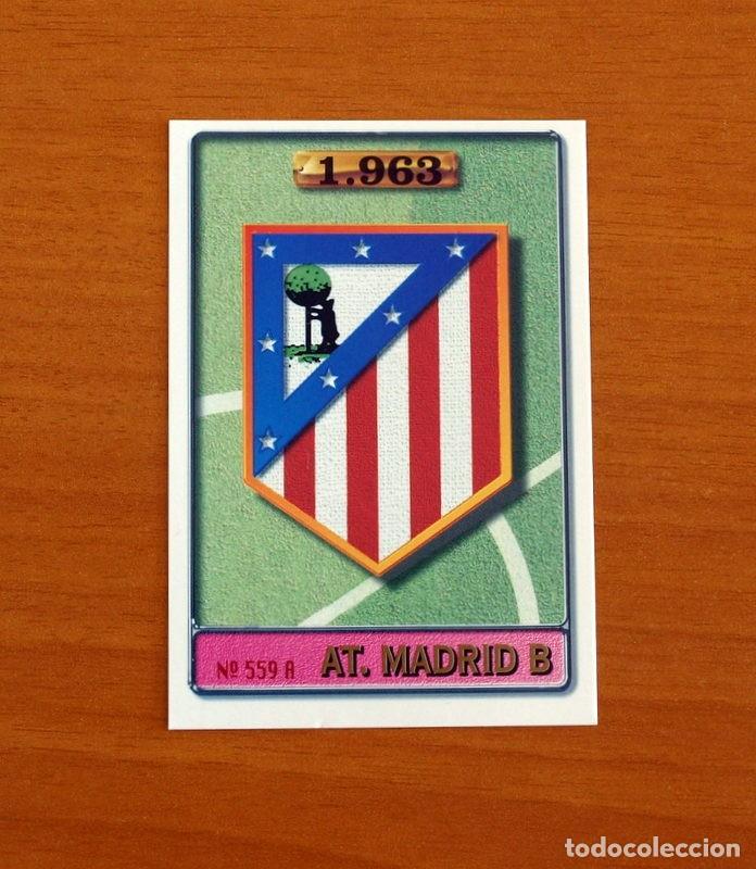 Cromos de F&uacute;tbol: Atl&eacute;tico Madrid-N&ordm; 558 A-B Escudo-Chema-2&ordf; Divisi&oacute;n-Mundicromo Las Fichas de la Liga 1996-1997-96-97
