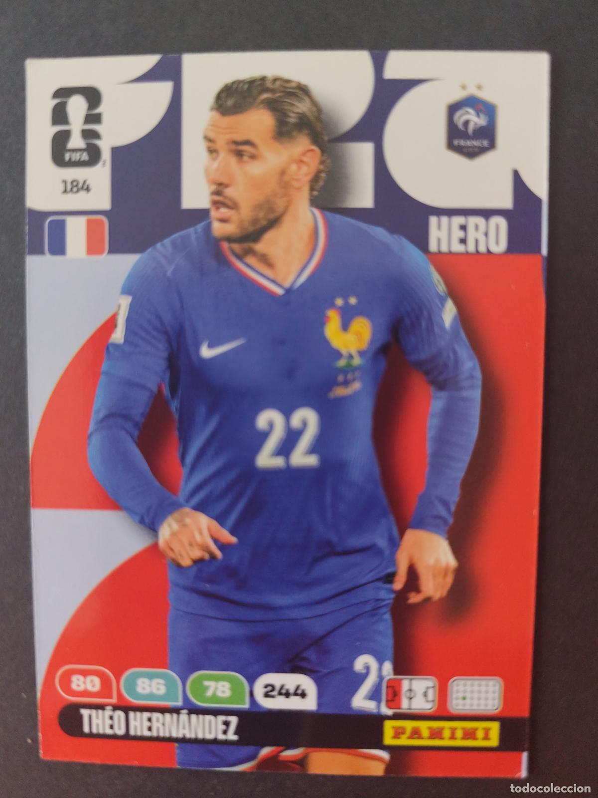 Cromos de F&uacute;tbol: 184 TH&Eacute;O HERNANDEZ FRANCIA ADRENALYN MUNDIAL FIFA WORLD CUP 2026 PANINI