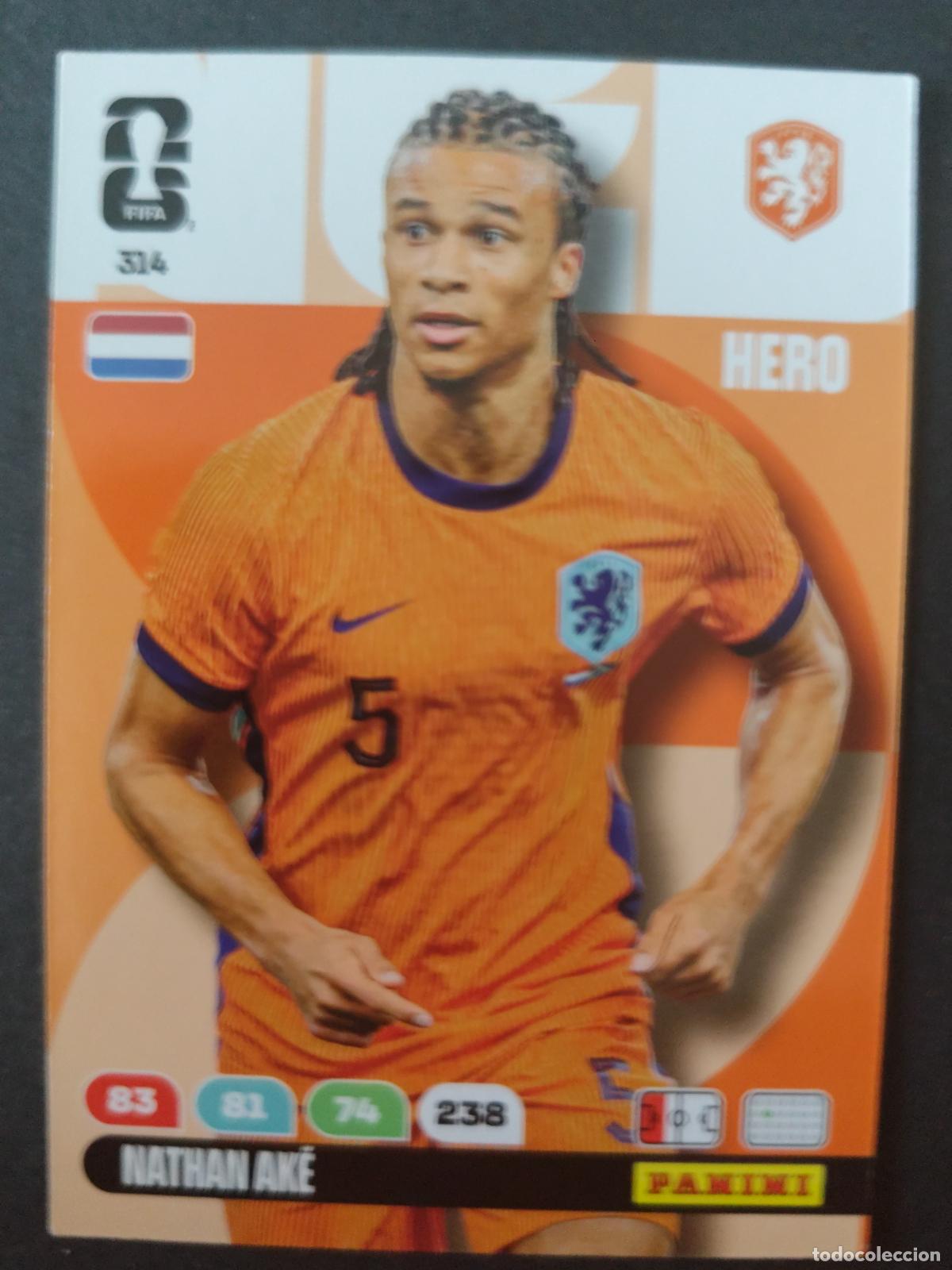 Cromos de F&uacute;tbol: 314 NATHAN AK&Eacute; PA&Iacute;SES BAJOS HOLANDA ADRENALYN MUNDIAL FIFA WORLD CUP 2026 PANINI