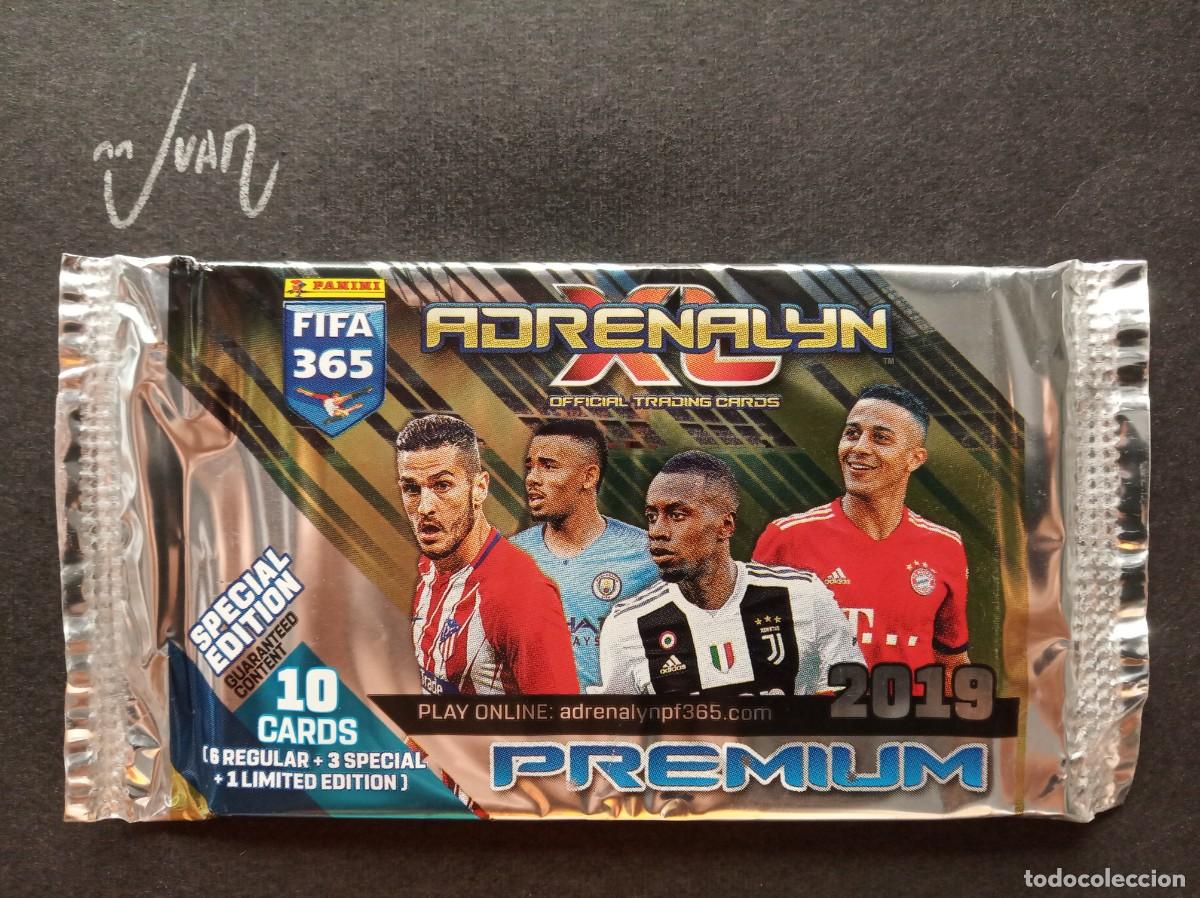 Cromos de F&uacute;tbol: SOBRE SIN ABRIR FIFA 365 PREMIUM⚽ PANINI &reg; ADRENALYN 2018 2019 18 19 MESSI BAR&Ccedil;A ? LIMITED EDITION