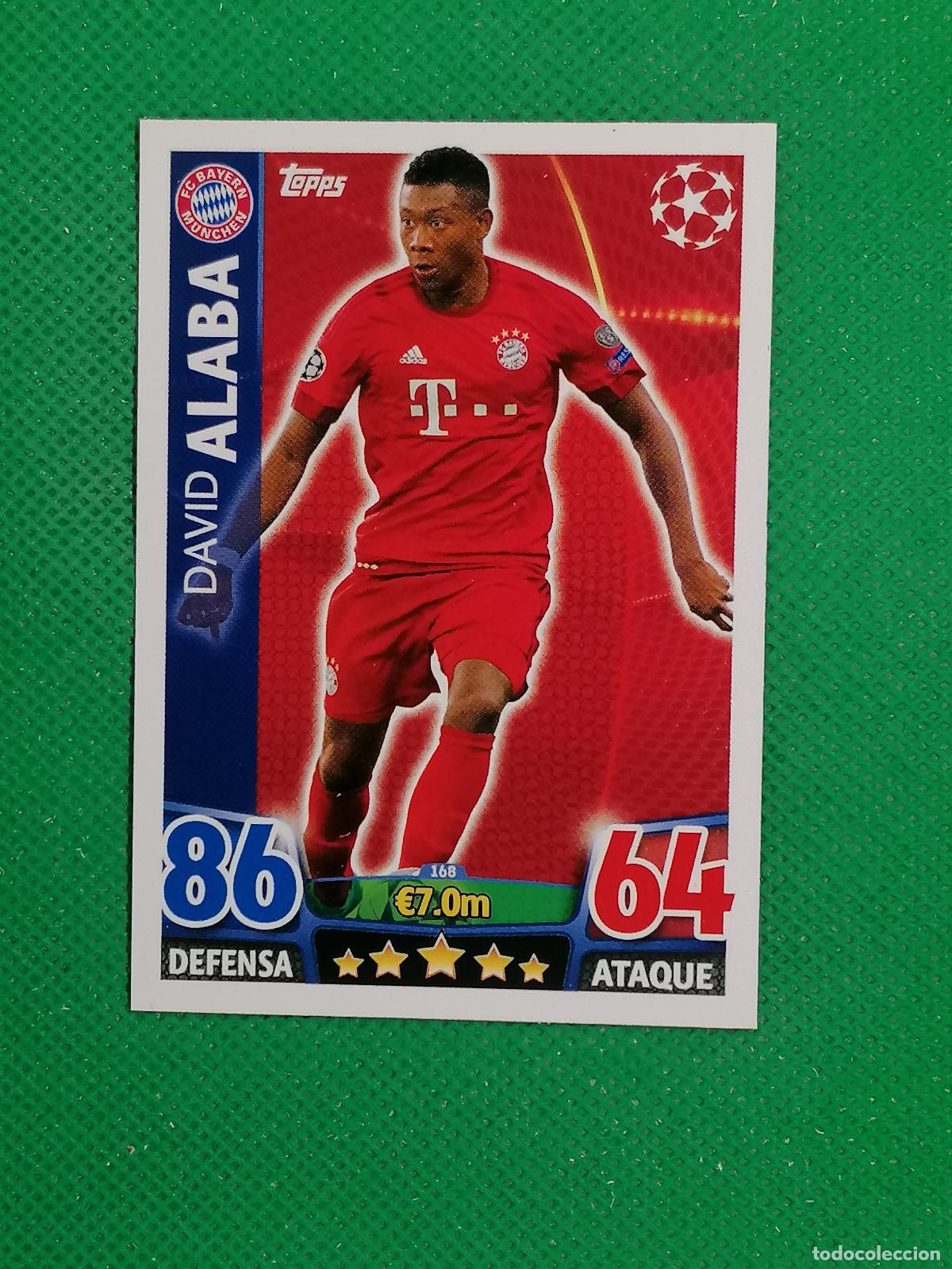 Cromos de F&uacute;tbol: 168 DAVID ALABA BAYERN MUNICH ⚽ TOPPS MATCH ATTAX CHAMPIONS 2015 2016 15 16 ⚽