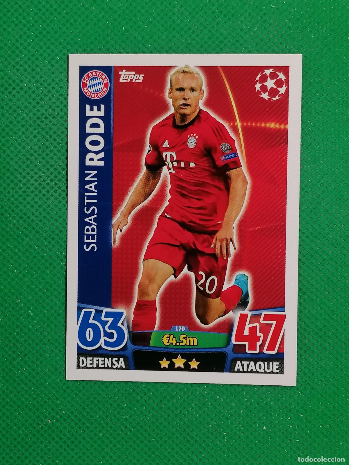 Cromos de F&uacute;tbol: 170 SEBASTIAN RODE BAYERN MUNICH ⚽ TOPPS MATCH ATTAX CHAMPIONS 2015 2016 15 16 ⚽