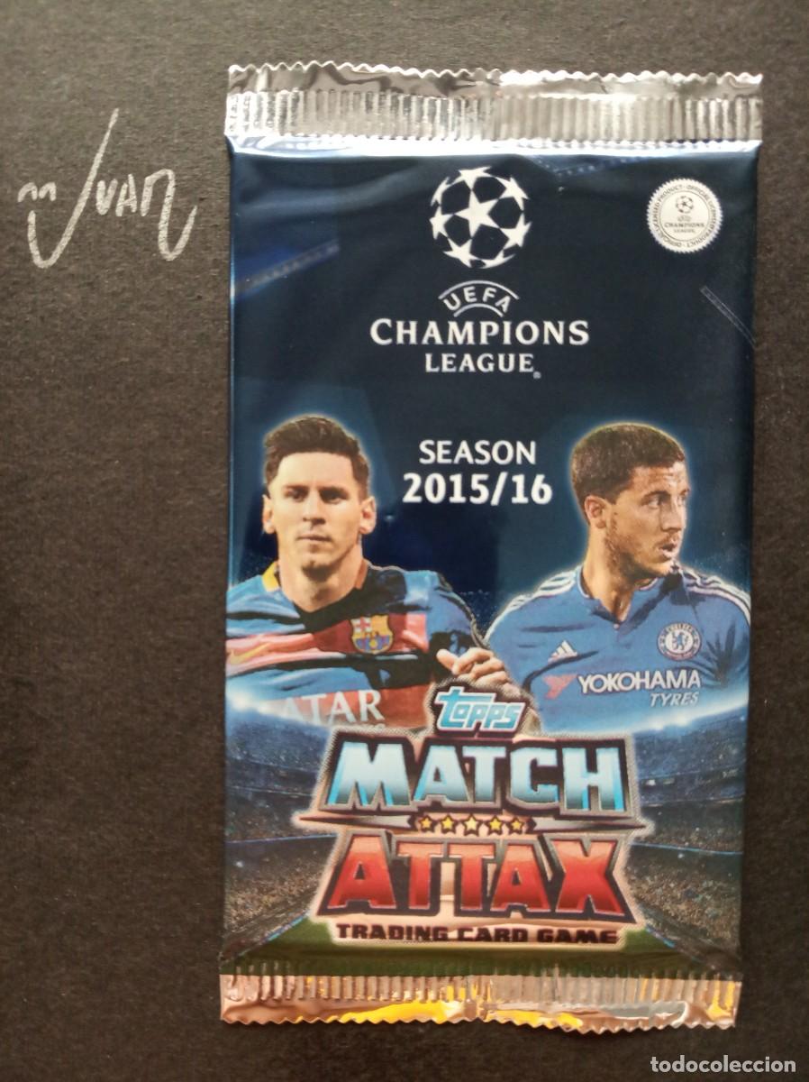 Cromos de F&uacute;tbol: SOBRE SIN ABRIR ⚽ TOPPS &reg; MATCH ATTAX CHAMPIONS 2015 2016 15 16 MESSI BARCELONA ? CRISTIANO RONALDO
