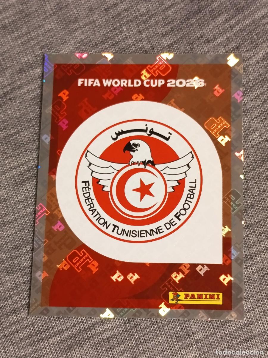 Cromos de F&uacute;tbol: ESCUDO TUNEZ TUN 1 STICKER MUNDIAL 2026 PANINI FIFA WORLD CUP NUEVO