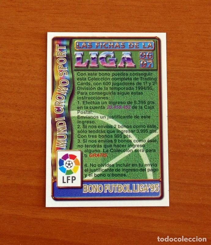 Cromos de F&uacute;tbol: &Iacute;ndice - Bono F&uacute;tbol Liga 95 -Mundicromo Las Fichas de la Liga 1996-1997-96-97