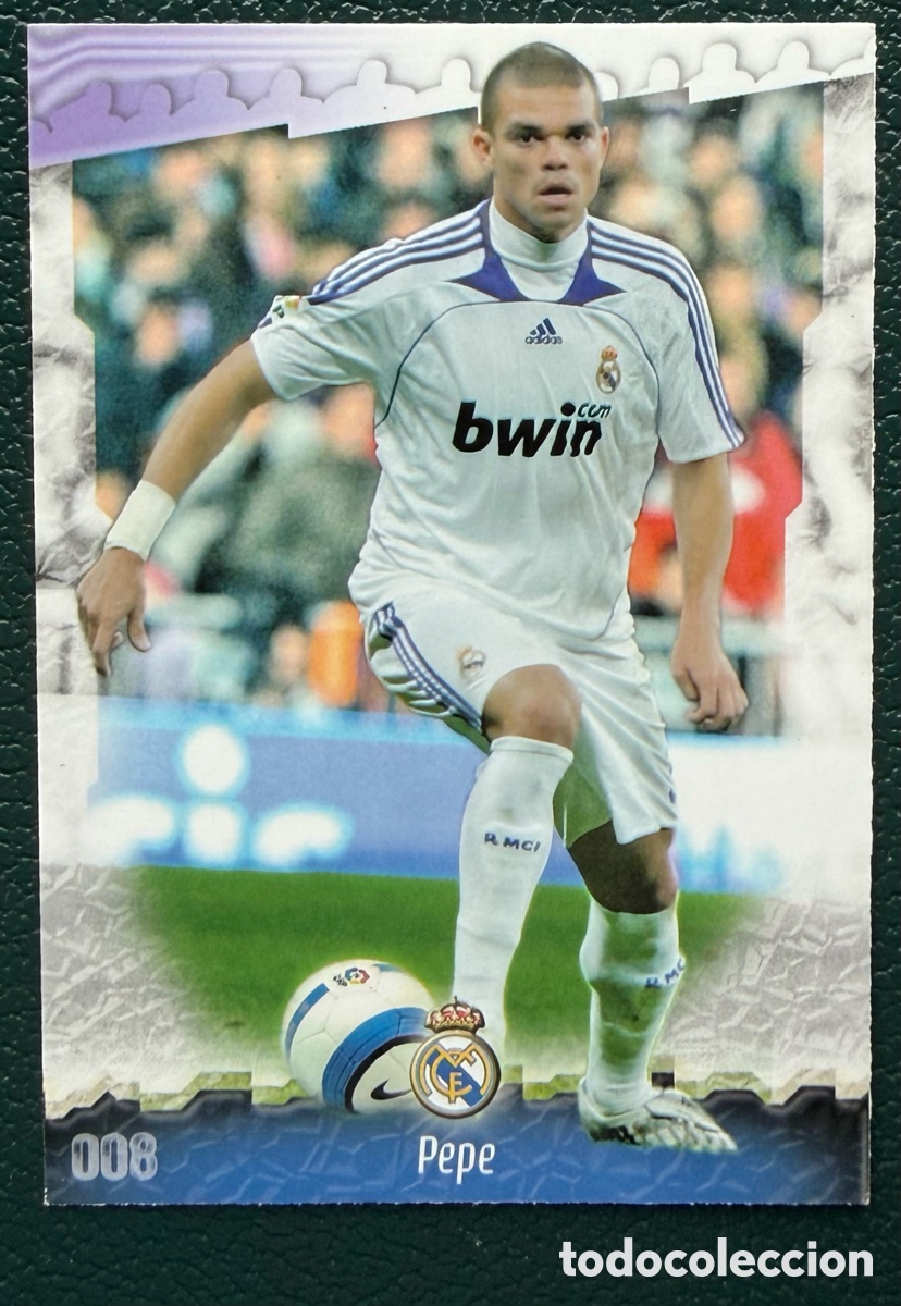 Football Stickers: 8 PEPE REAL MADRID FICHAS ALBUM MUNDICROMO 2008 2009 08 09