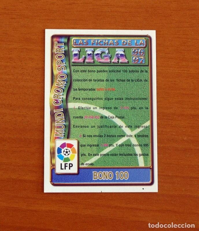 Cromos de F&uacute;tbol: &Iacute;ndice - Bono 100 -Mundicromo Las Fichas de la Liga 1996-1997-96-97