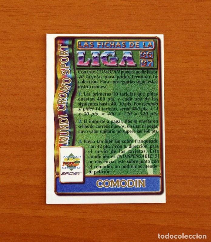 Cromos de F&uacute;tbol: &Iacute;ndice - Comodin Letras Grandes 40 Tarjetas -Mundicromo Las Fichas de la Liga 1996-1997-96-97