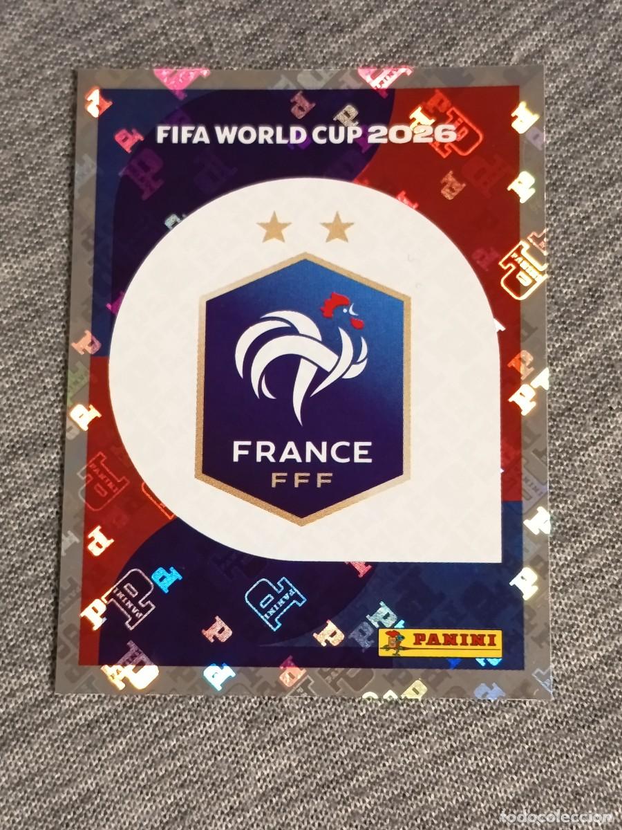 Cromos de F&uacute;tbol: ESCUDO FRANCIA FRA 1 STICKER MUNDIAL 2026 PANINI FIFA WORLD CUP NUEVO