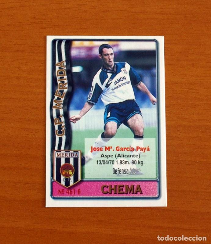 Cartes &agrave; collectionner de Football: Merida-N&ordm; 461 A-B Chema-Monreal -2&ordf; Divisi&oacute;n-Mundicromo Las Fichas de la Liga 1996-1997-96-97