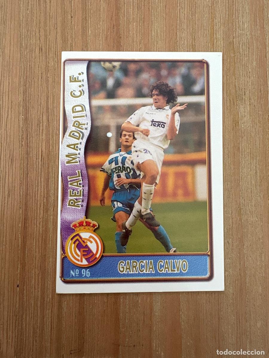 Cromos de F&uacute;tbol: 21. CROMO MUNDICROMO GARCIA CALVO N 96 REAL MADRID FICHAS LIGA 96-97 1996-97
