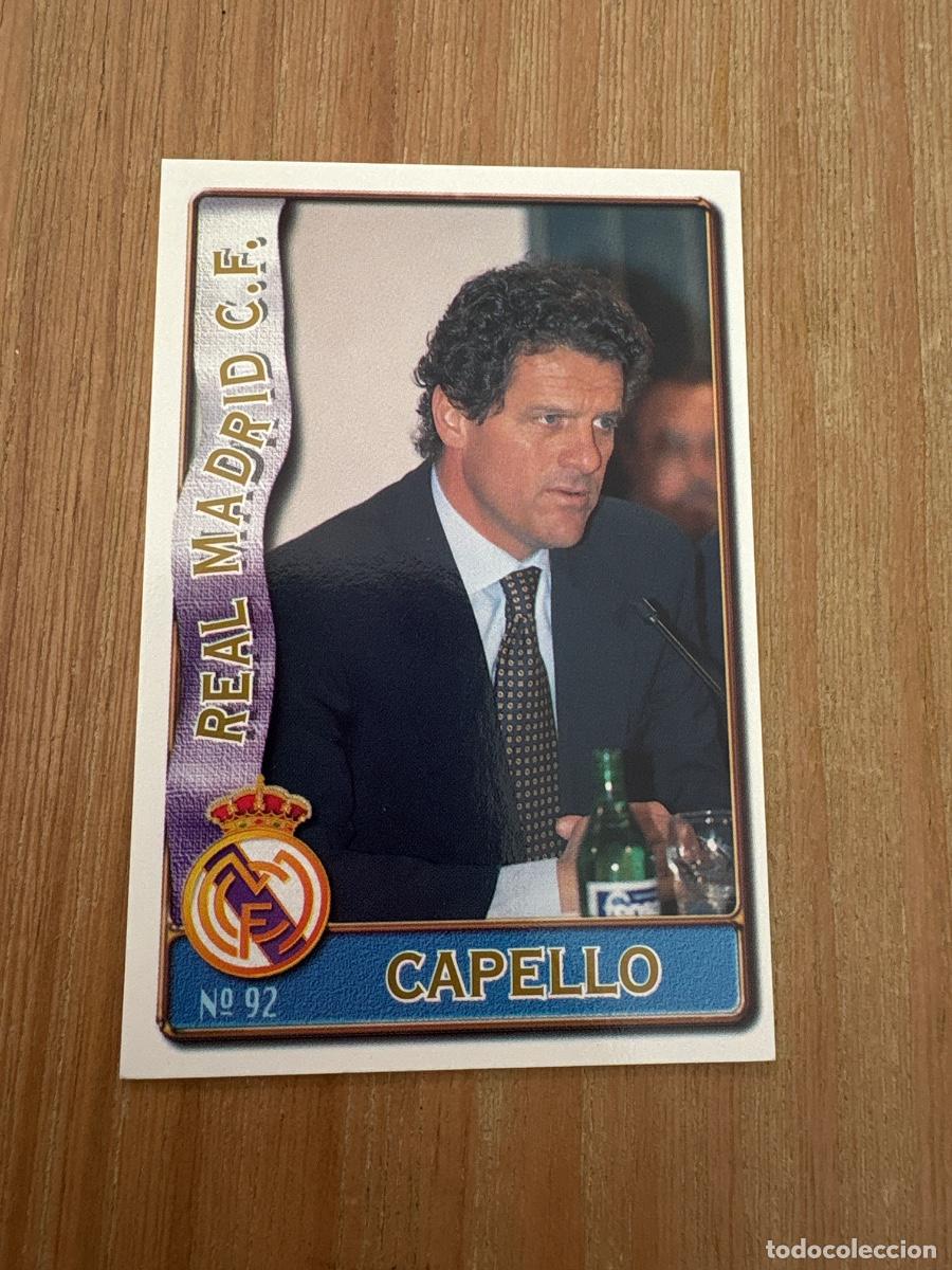 Cromos de F&uacute;tbol: 21. CROMO MUNDICROMO CAPELLO N 92 REAL MADRID FICHAS LIGA 96-97 1996-97