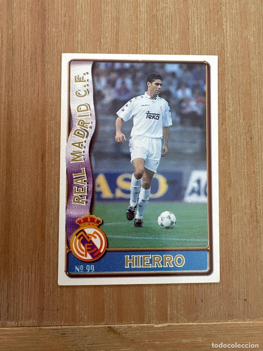 Football Stickers: 21. CROMO MUNDICROMO HIERRO N 99 REAL MADRID FICHAS LIGA 96-97 1996-97