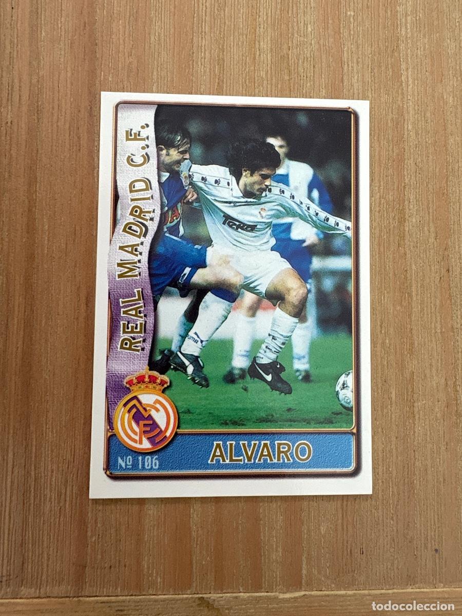 Football Stickers: 21. CROMO MUNDICROMO &Aacute;LVARO N 106 REAL MADRID FICHAS LIGA 96-97 1996-97