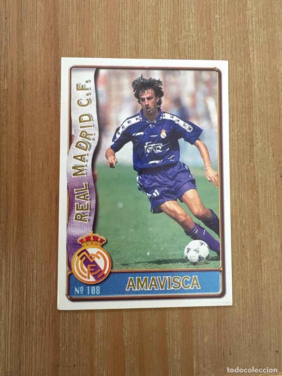 Football Stickers: 21. CROMO MUNDICROMO AMAVISCA N 108 REAL MADRID FICHAS LIGA 96-97 1996-97