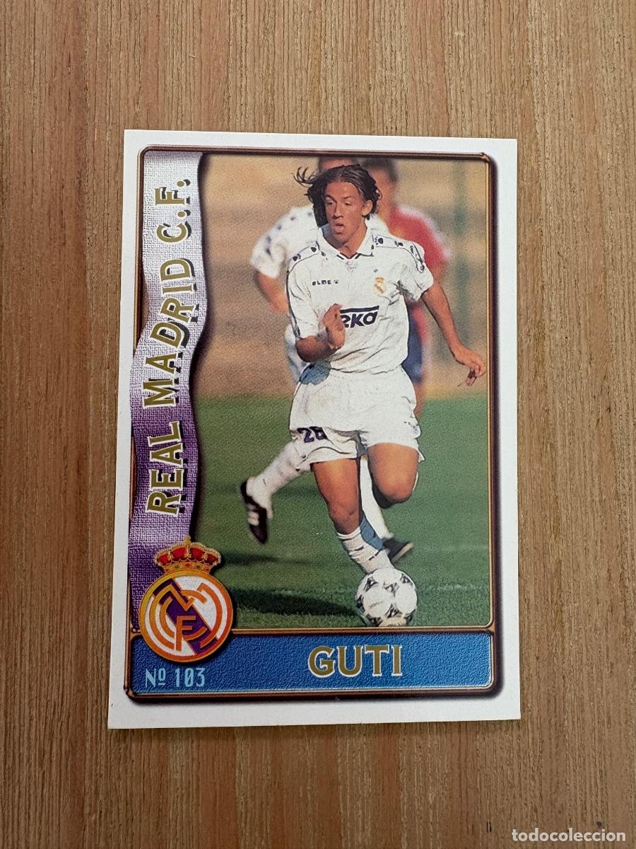Cromos de F&uacute;tbol: 21. CROMO MUNDICROMO GUTI N 103 REAL MADRID FICHAS LIGA 96-97 1996-97