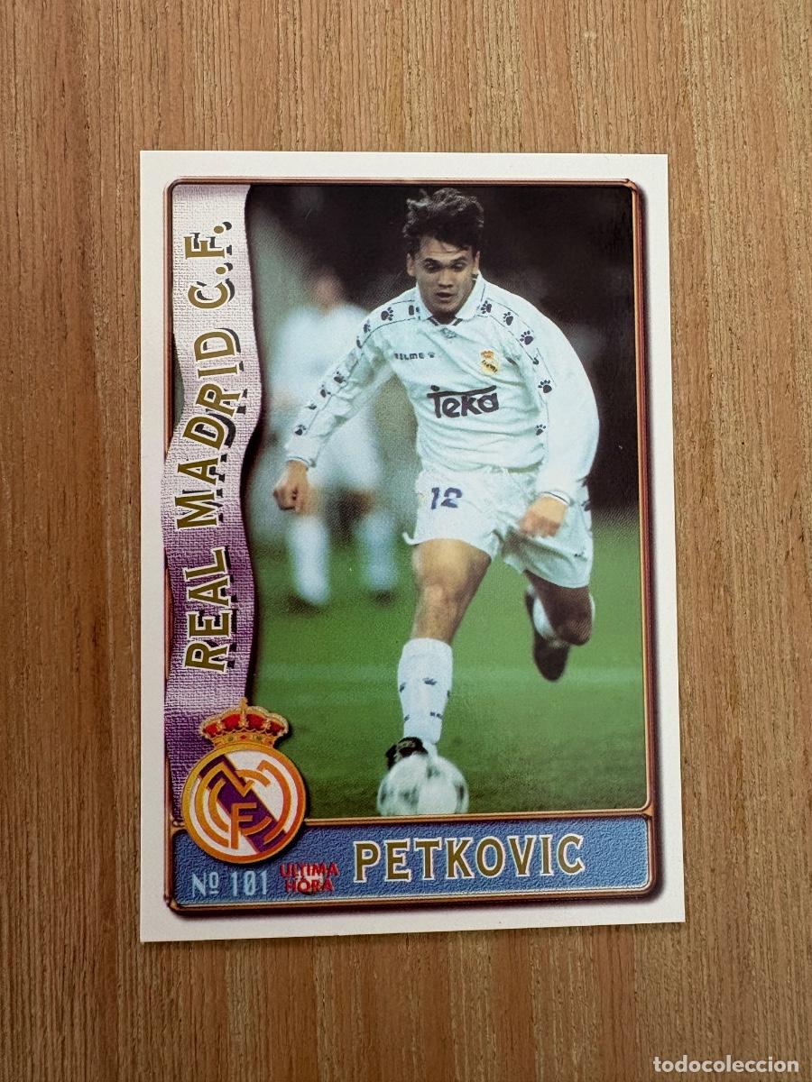 Cromos de F&uacute;tbol: 21. CROMO MUNDICROMO FICHAJE PETKOVIC N 101 REAL MADRID FICHAS LIGA 96-97 1996-97