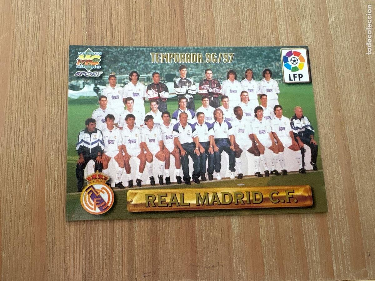 Cromos de F&uacute;tbol: 21. CROMO MUNDICROMO ALINEACION REAL MADRID FICHAS LIGA 96-97 1996-97