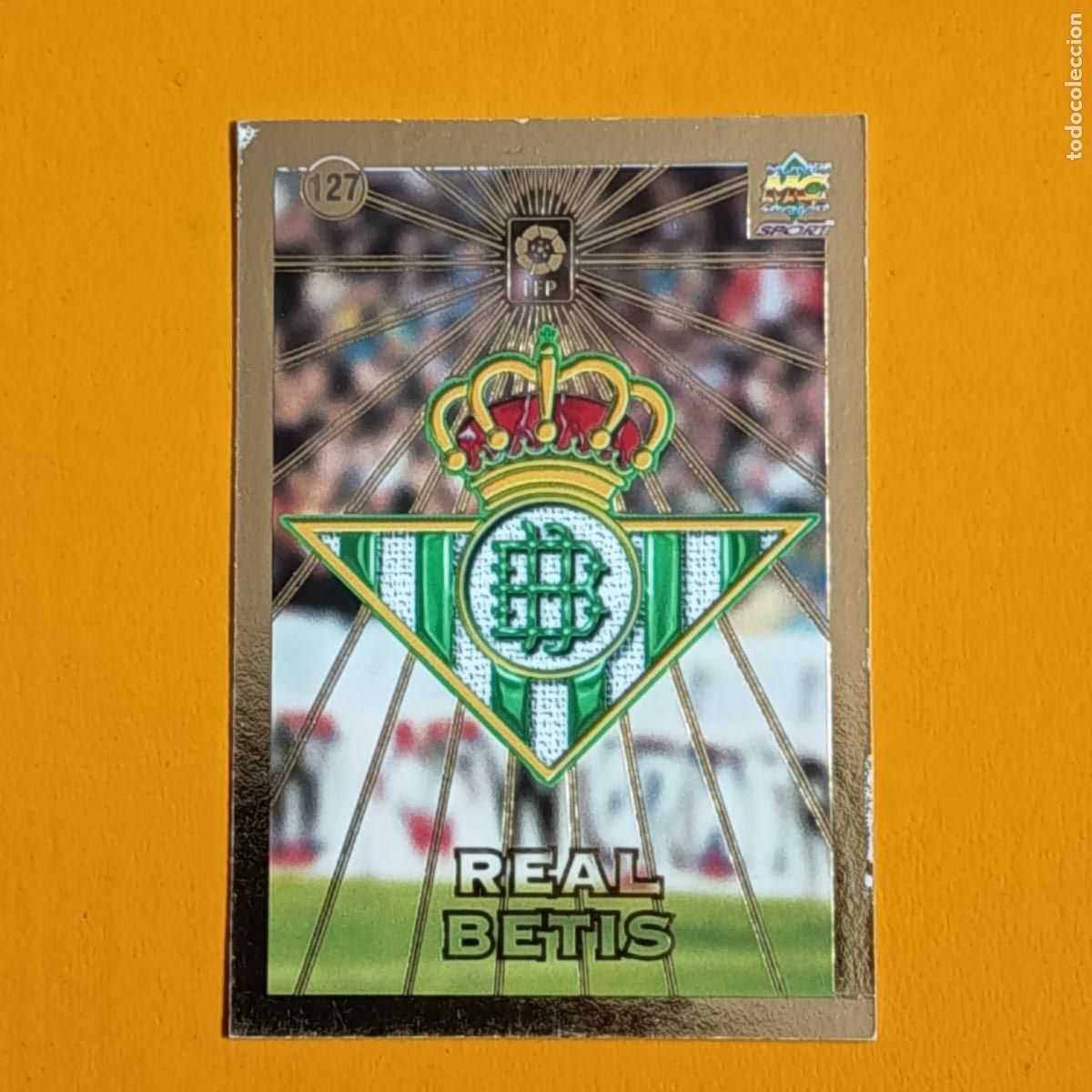 Cromos de F&uacute;tbol: 127 ESCUDO REAL BETIS. LAS FICHAS DE LA LIGA 98-99. MUNDICROMO