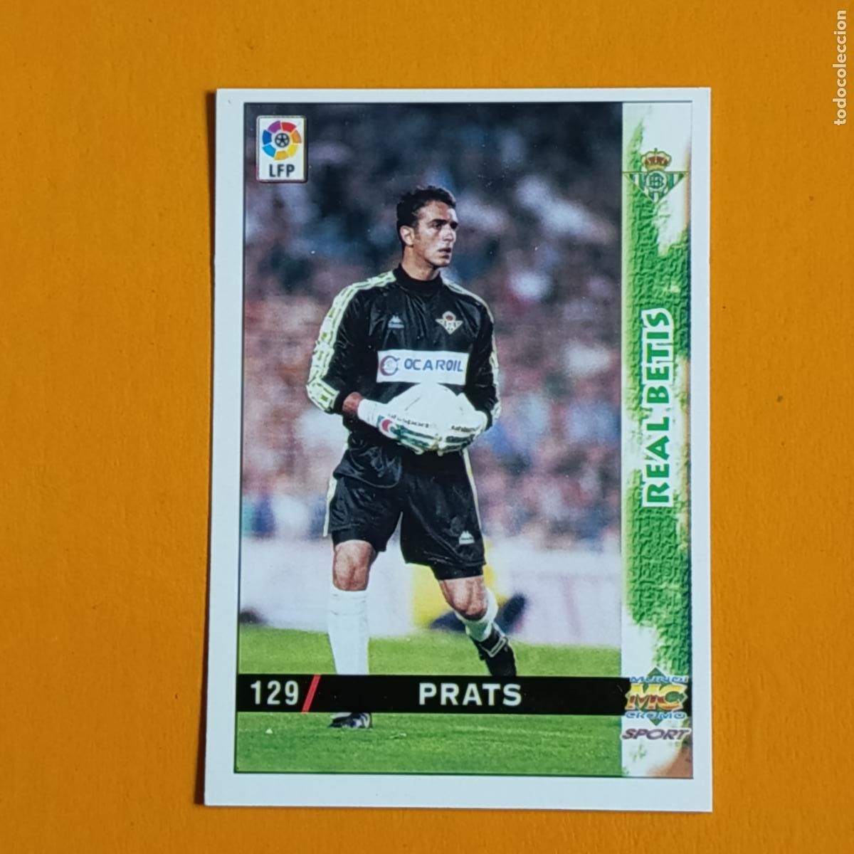 Cromos de F&uacute;tbol: 129 PRATS. REAL BETIS. LAS FICHAS DE LA LIGA 98-99. MUNDICROMO
