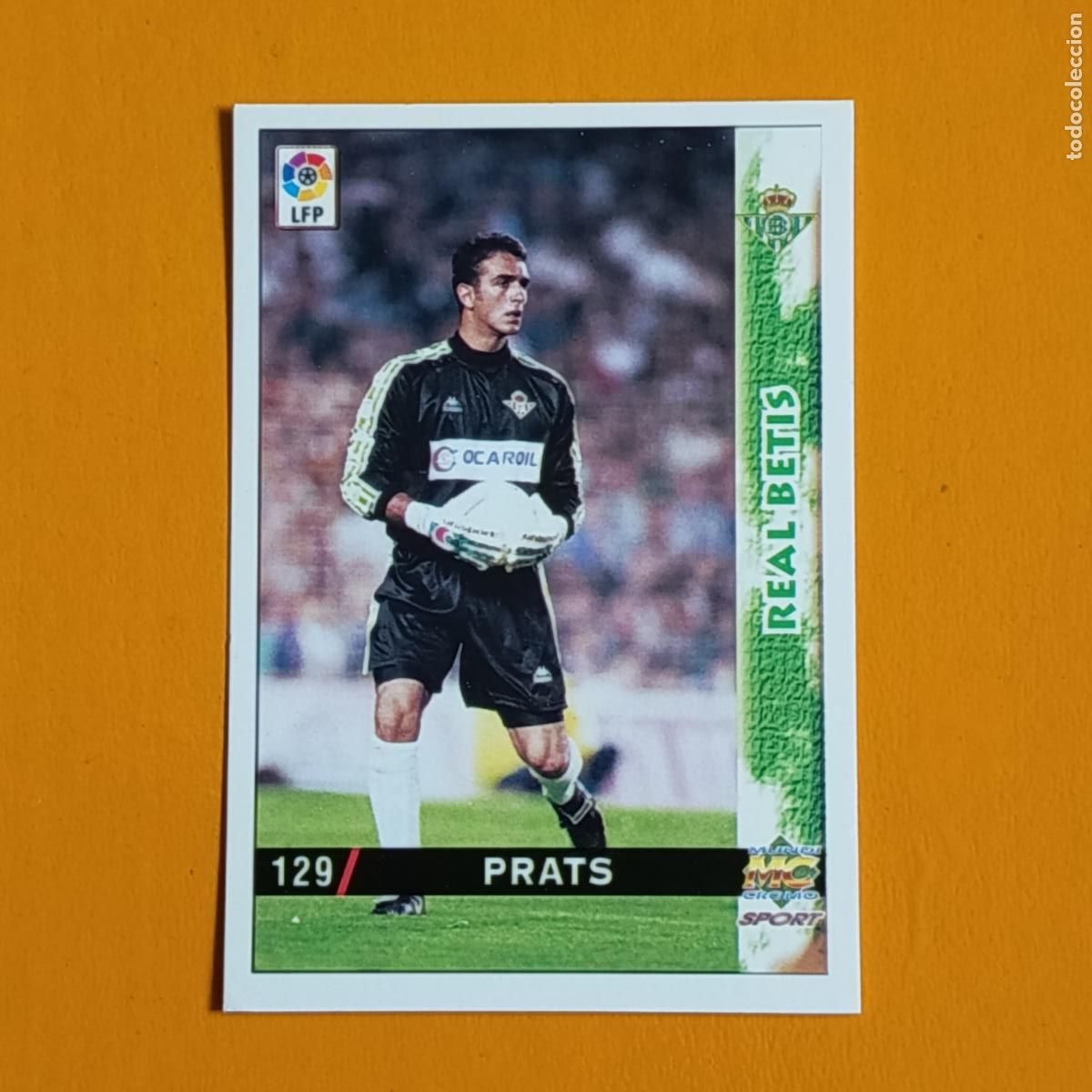 Cromos de F&uacute;tbol: 129 PRATS. REAL BETIS. LAS FICHAS DE LA LIGA 98-99. MUNDICROMO